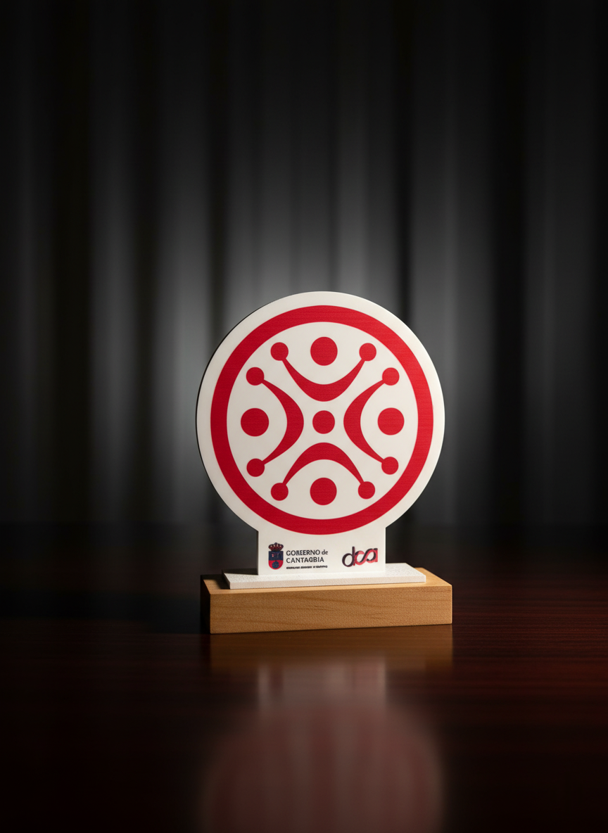 Trofeo metacrilato gobierno Cantabria trofeo gobierno de cantabria